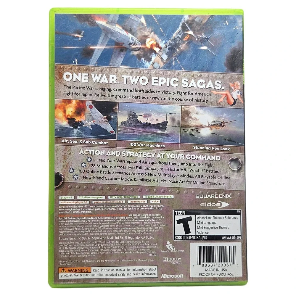 Battlestations Pacific Xbox 360 Strategy Simulation Game EUC Excellent‎
